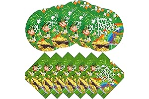 St Patricks Plates and Napkins for Party of 20