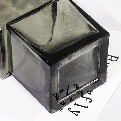 Miniatura 7 de Florero de vidrio grueso de 10.6 pulgadas para centros de mesa, jarrones de flores únicos, jarrones grandes modernos para decoración del hogar y la