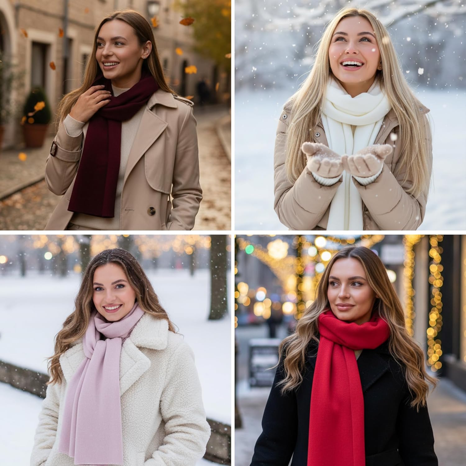 Winter Scarf for Women - Knit Warm Wool Scarf - Soft Long Wrap for Cold Weather - Image 6