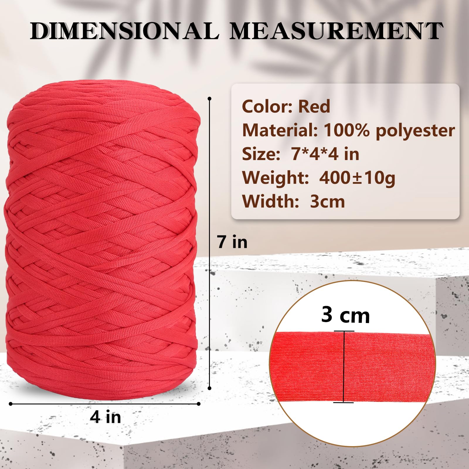 400g T-Shirt Garn Zum Häkeln – Elastisch, Weich, 130 Yards, Für DIY-Projekte
