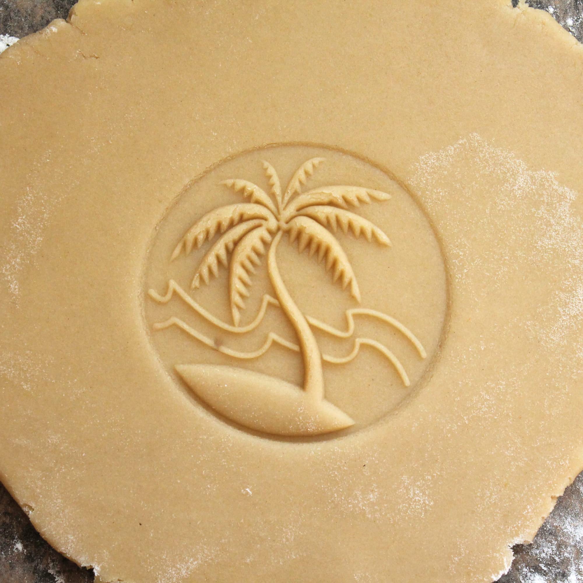 Tampon à biscuits en bois, 6,3 cm (Tropical Island CS-046)