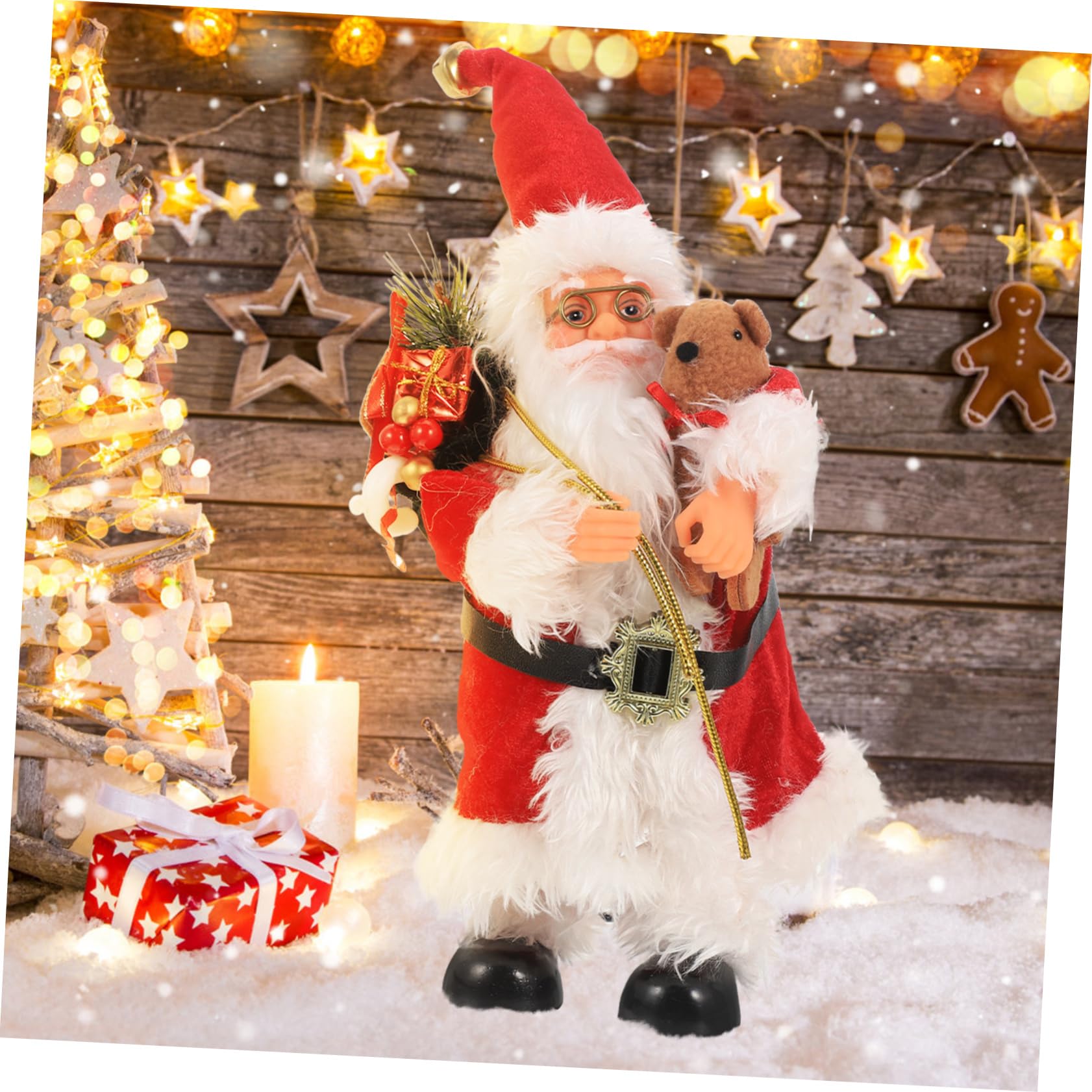 Cabilock 3 Pezzi Babbo Natale Giocattolo Fiocchi Di Neve Pupazzo Di Neve Figura Peluche Natale Caramelle Farcite Gonfiabili Figurine Ornamenti Di Natale Bambola Ornamento Statua Di Natale