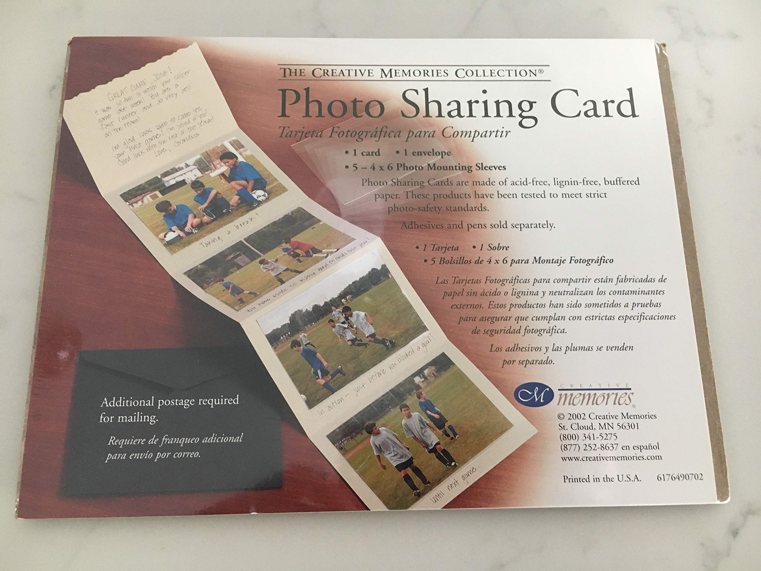 Creative Memories Photo Sharing Card Natural Photo Mounting Sleeves