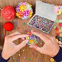 Vista 5 de 80000 Pcs Bulk Loose 6 mm Round Embroidery Sequins with Holes Rainbow Sequins for Crafts with Storage Box Spangles for Jewelry Making Sewing DIY