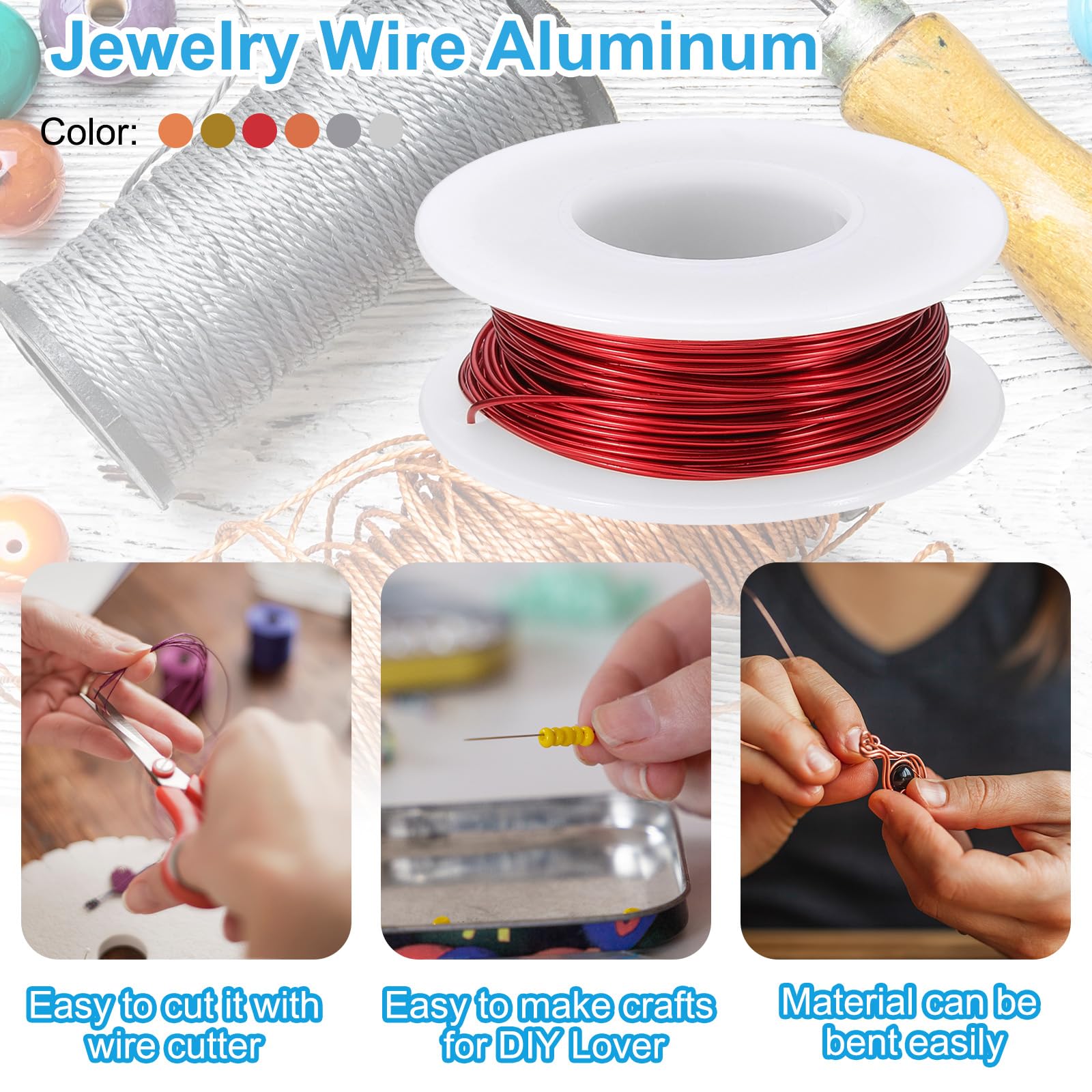 PATIKIL 20 Gauge 0.8 mm Aluminum Craft Wire - Image 3