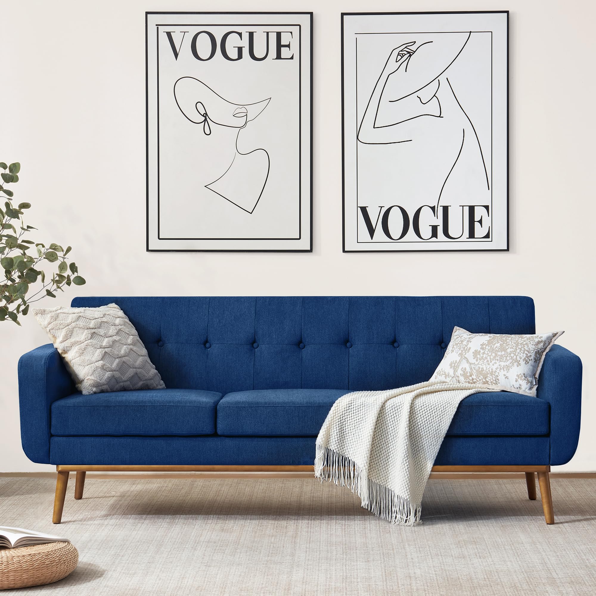 HUIMO 60 inch Button Tufted Loveseat