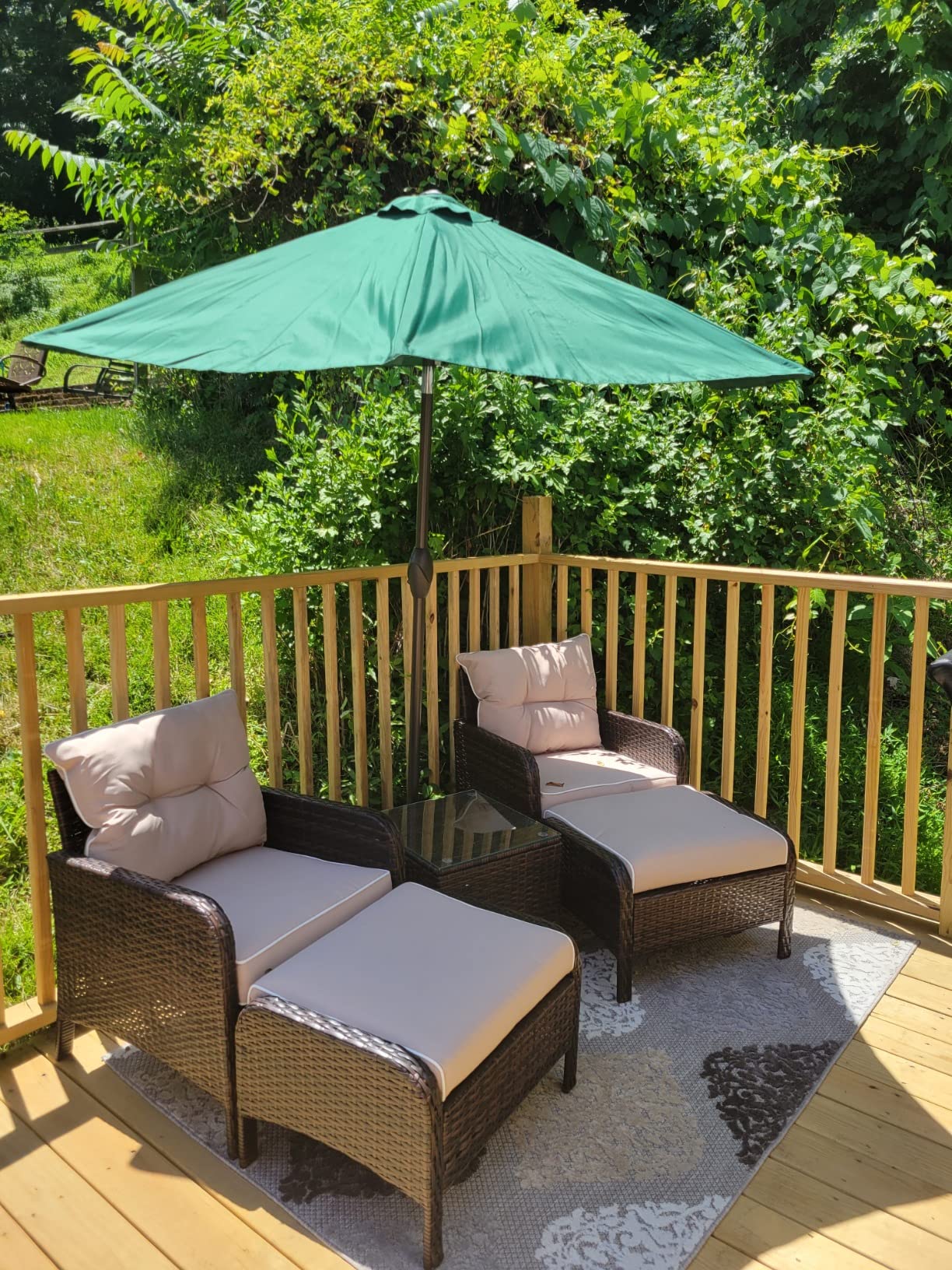 35/mo Finance YITAHOME 5 Piece Wicker Patio Furniture Set, Patio Set