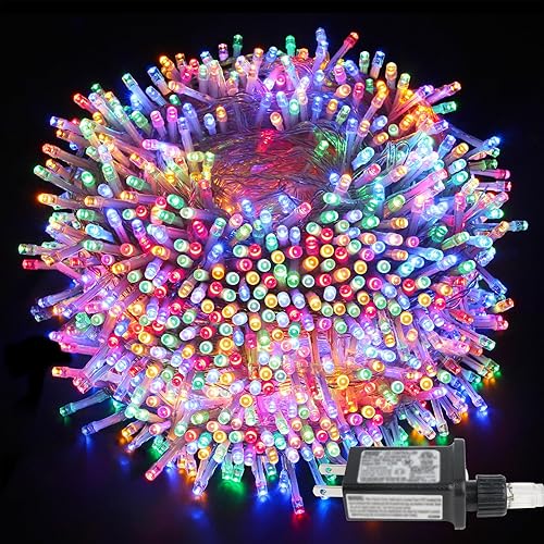 Tcamp Luces LED multicolor para árbol de Navidad de 262 pies, 800 luces LED para interiores y exteriores, cadena de luces LED con temporizador de