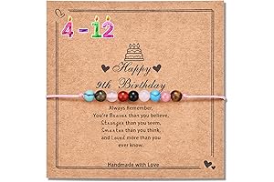 Natural Crystal Birthday Bracelets for 9 Year Old Girls