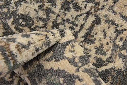 Miniatura 10 de Unique Loom Tuareg Collection - Alfombra vintage envejecida tradicional, 2 pies 6 pulgadas x 10 pies, grisbeige