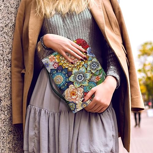Miniatura 4 de Showudesigns Funda de la Biblia de flores coloridas para mujer, fundas para la Biblia, bolsas ligeras con bolsillos de almacenamiento, ranuras para