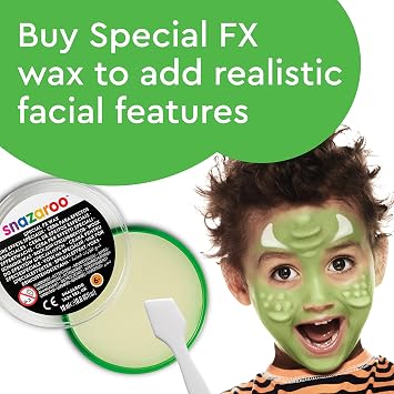 Snazaroo Classic Face and Body Paint, Halloween Special Effects Wax Pot, 75 ml, Professional Water Soluble, Single Cake Makeup Supplies for Adults, Kids and Special FX