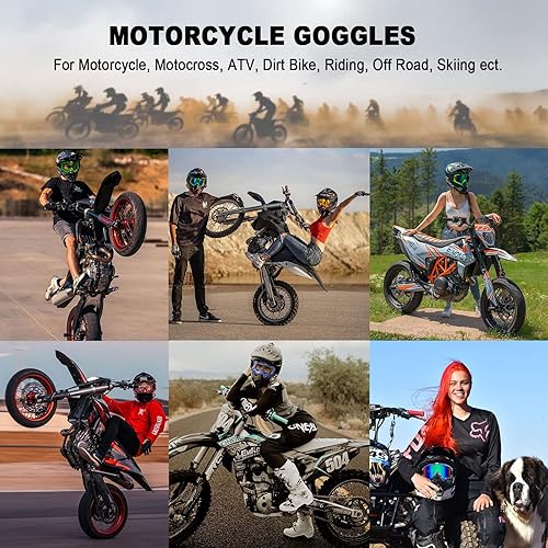 Miniatura 7 de Gafas de motocross para motocicleta, ATV Motocross, para adultos, hombres, mujeres, jóvenes y niños