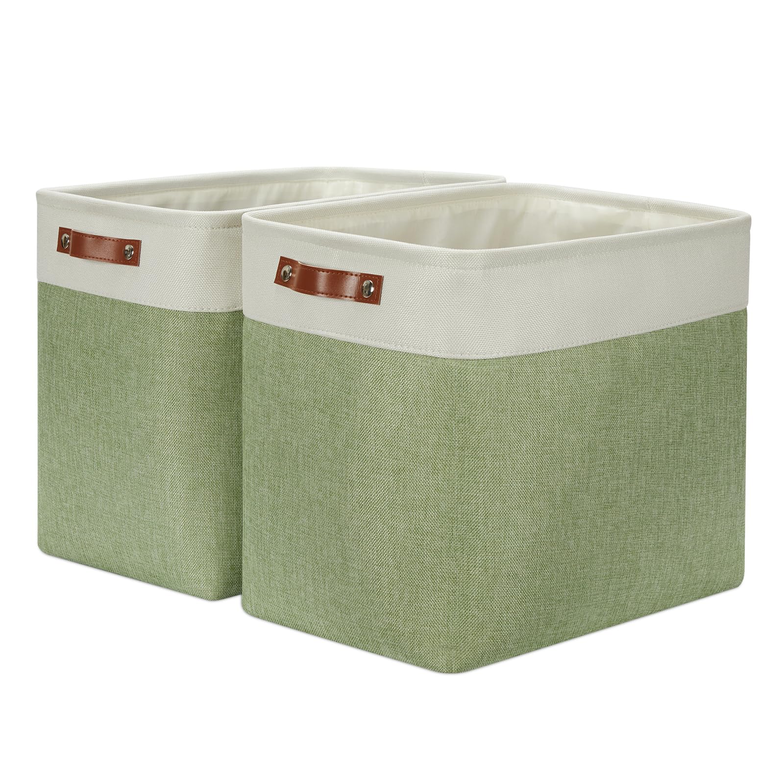 DULLEMELO Canastas de almacenamiento extragrandes, 43.2 x 30.5 x 38.1 cm, contenedores de almacenamiento de tela para organizar estantes, guardería, juguetes, libros, cestas de almacenamiento