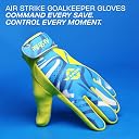 Nivia Air Strike Goalkeeper Gloves for Men & Women, PU Latex Gloves, Football Hand Gloves, (Black/Green) Medium gallery image