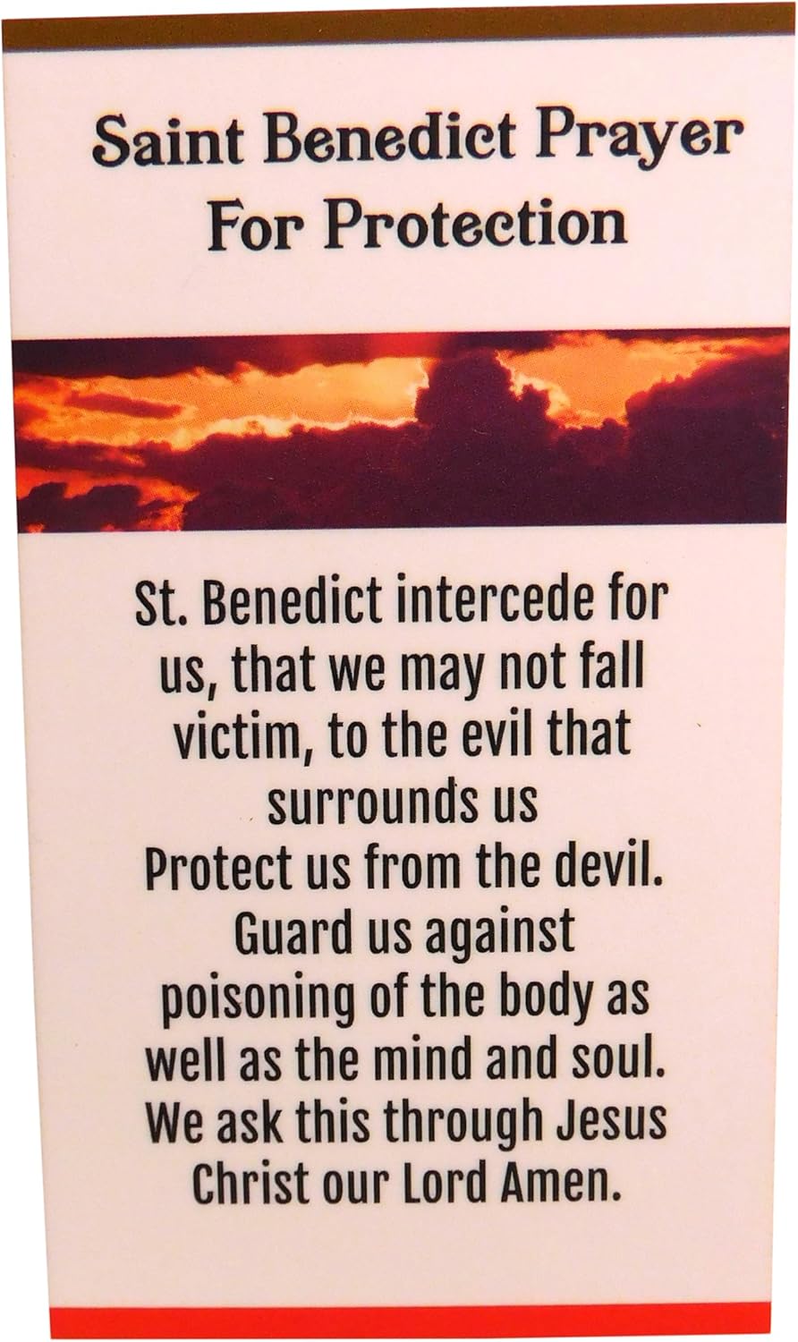 Westmon Works St Benedict Bracelet with Metal Charms and Adjustable Cord with Patron Saint Holy Card - Image 2