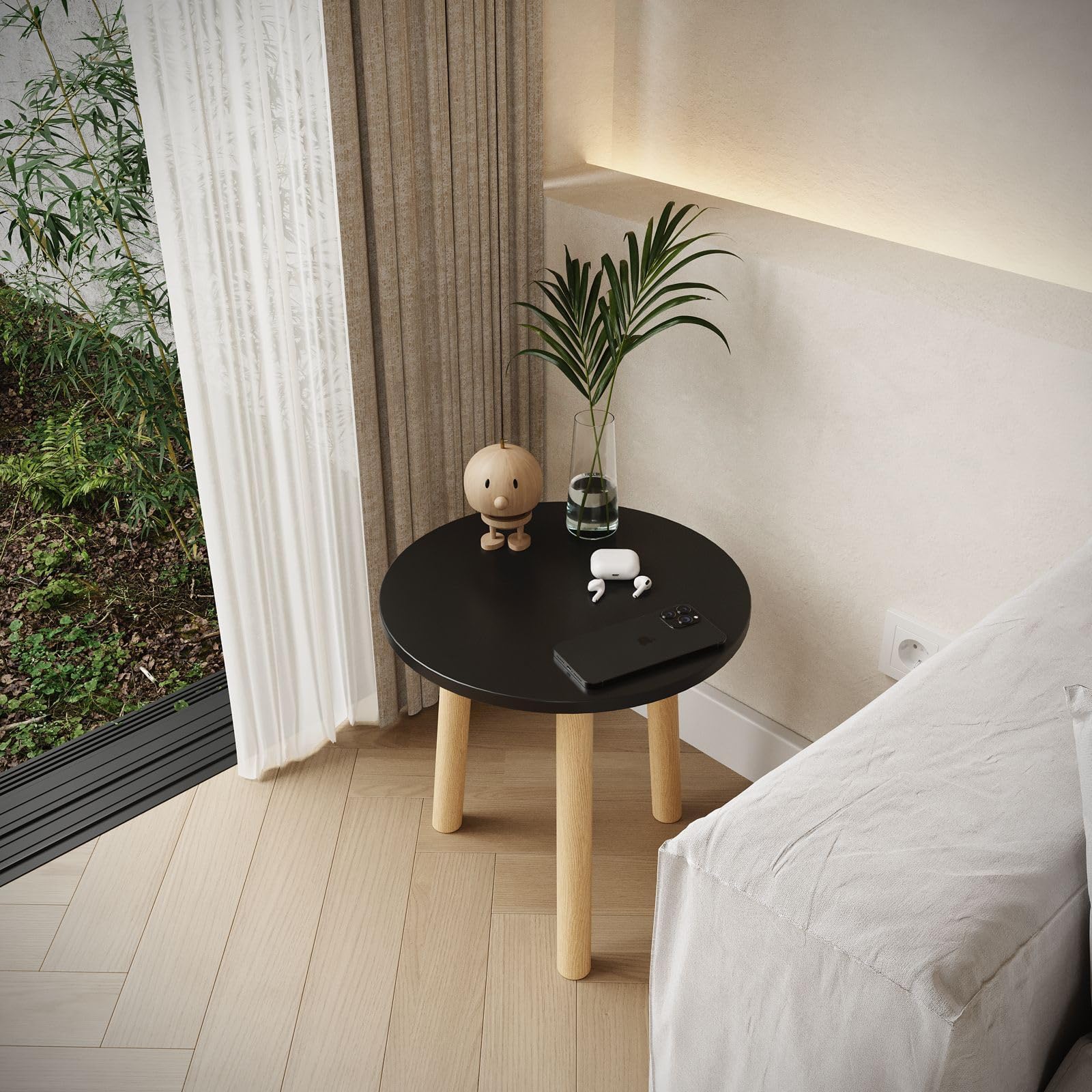 VidaXL Mesita De Noche Aglomerado 40x30x30 Cm Gris Brillante - Gris - Buy At The