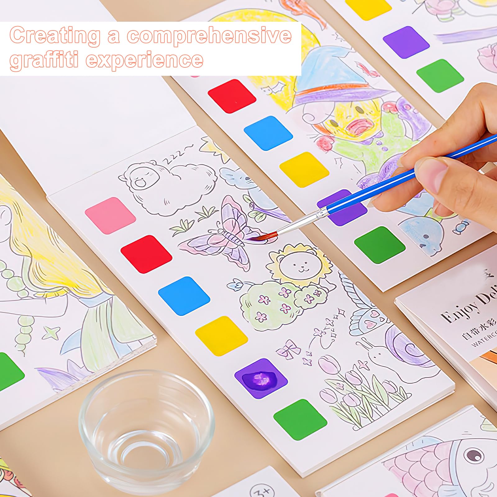 Pagina Da Colorare Ad Acqua Lanvixo Libro Magico Da Colorare Acqua, 5