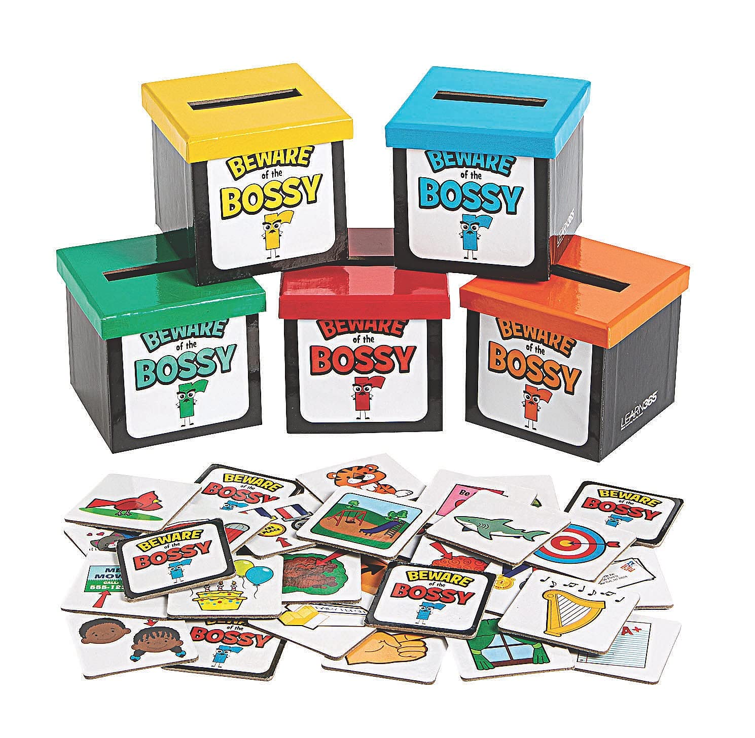 Fun Express Bossy R Sorting Boxes - 55 Pieces - Educational and Learning Activities for Kids