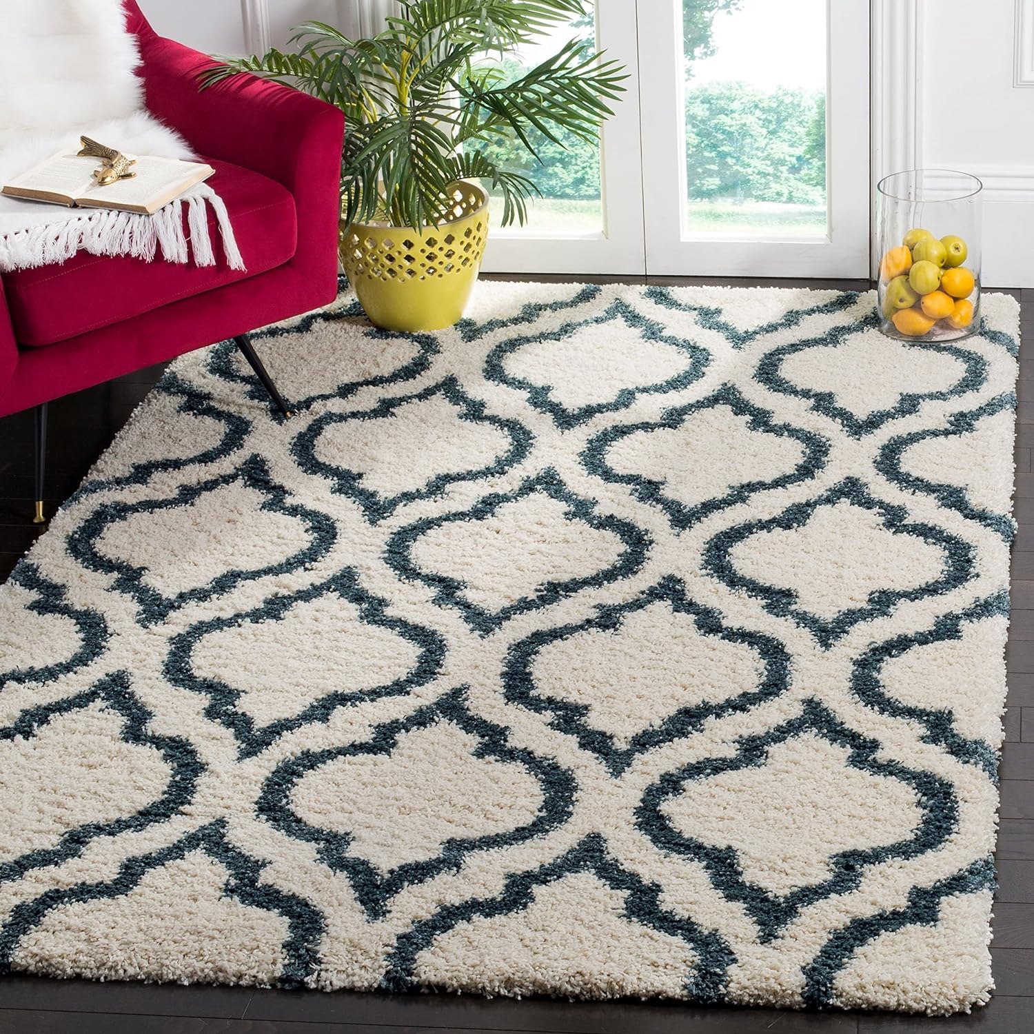 Shetherug Modern Micro Fiber Rug/Carpet for Hall, Bedroom, Kichen, Kids Room, Baby Room Etc.Color-. Ivory Blue Patter Size 5x7 feet (B0CVS1WSP7) Amazon Price History, Amazon Price Tracker