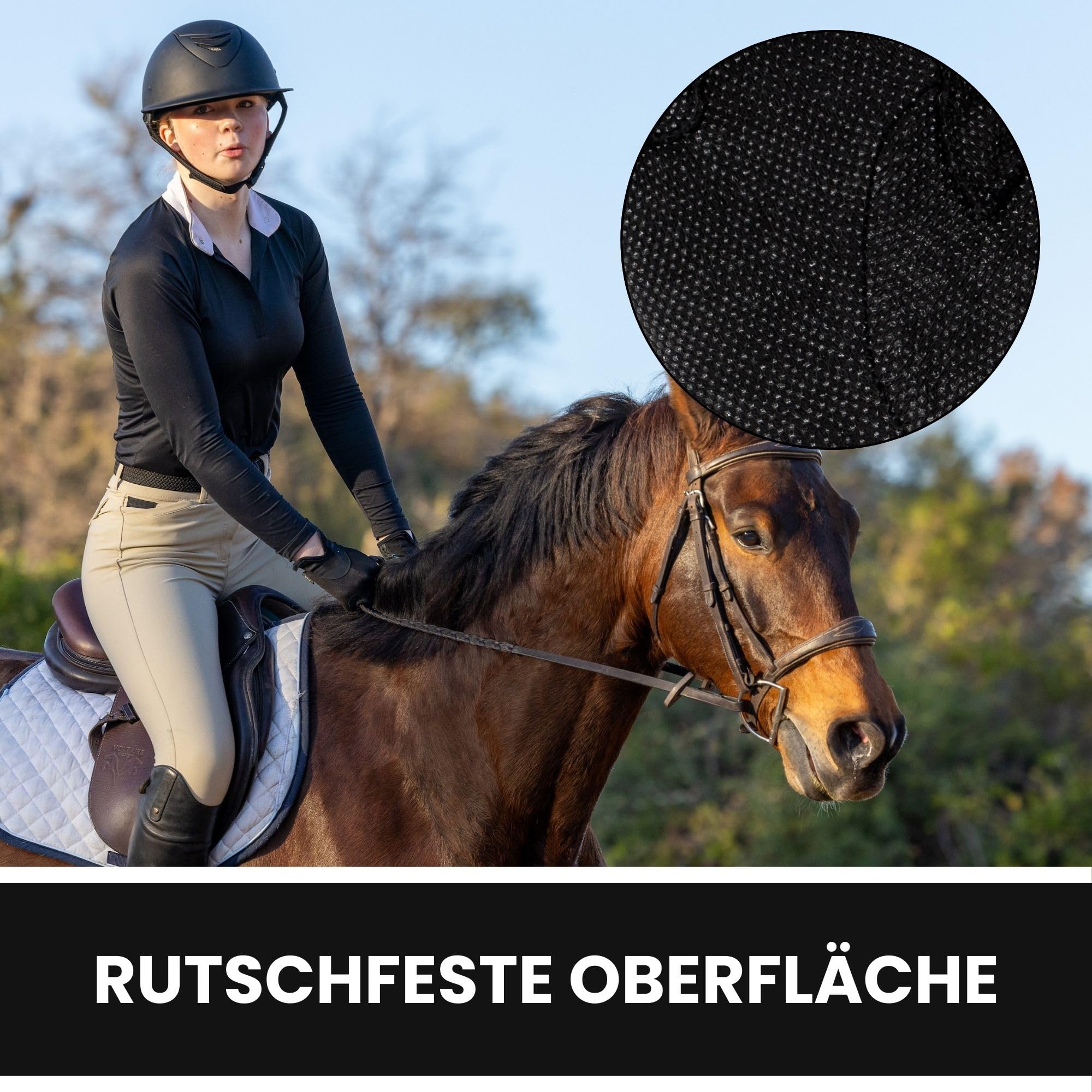 Gants d'équitation Start Sumba Unisexes – Été, Respirants, antidérapants, compatibles écran Tactile, Sports équestres Noir