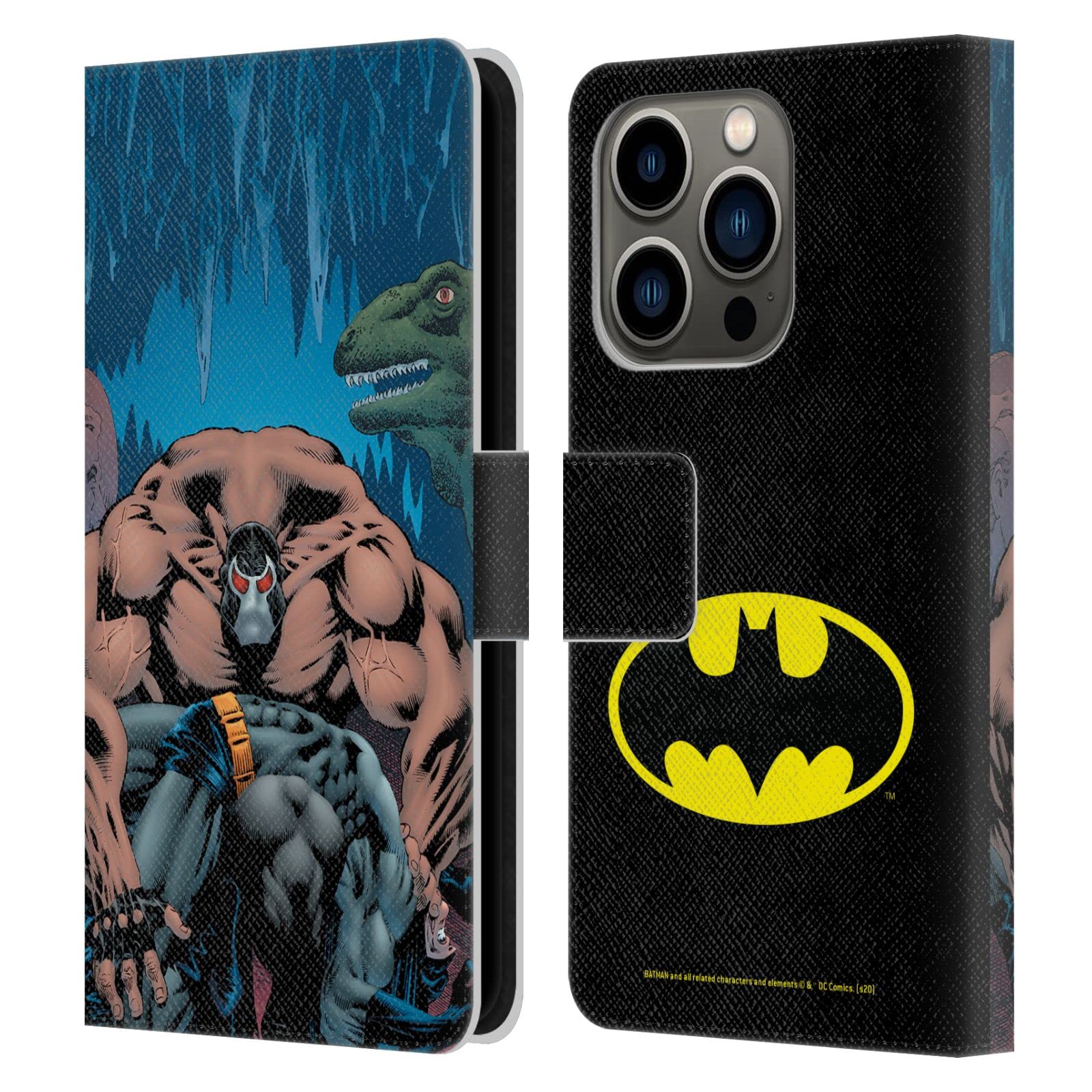 Head Case Designs Officially Licensed Batman DC Comics Knightfall Volume One Famous Comic Book Covers Leather Wallet Case Compatible with Apple iPhone 14 Pro