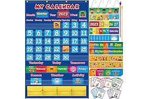 Classroom Calendar Pocket Chart for Kids Learning
