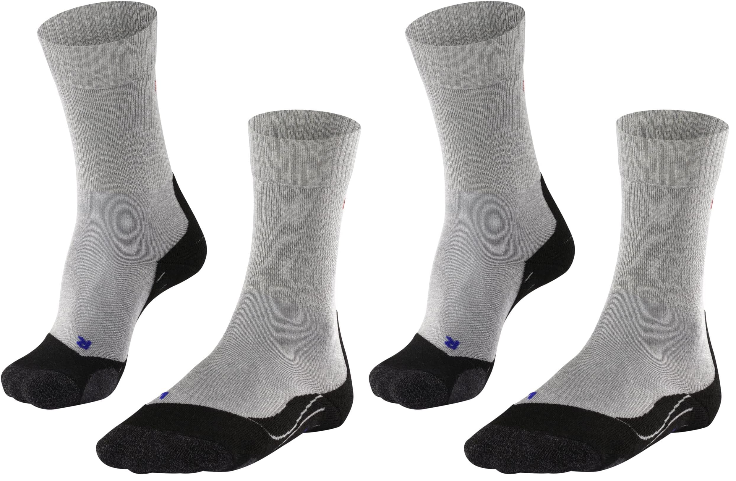 FALKE Damen Wandersocken TK2 Explore Cool W So Lyocell Funktionsmaterial antiblasen dick 1 Paar, Grau Light Grey 3403, 37-38 (Packung mit 2)