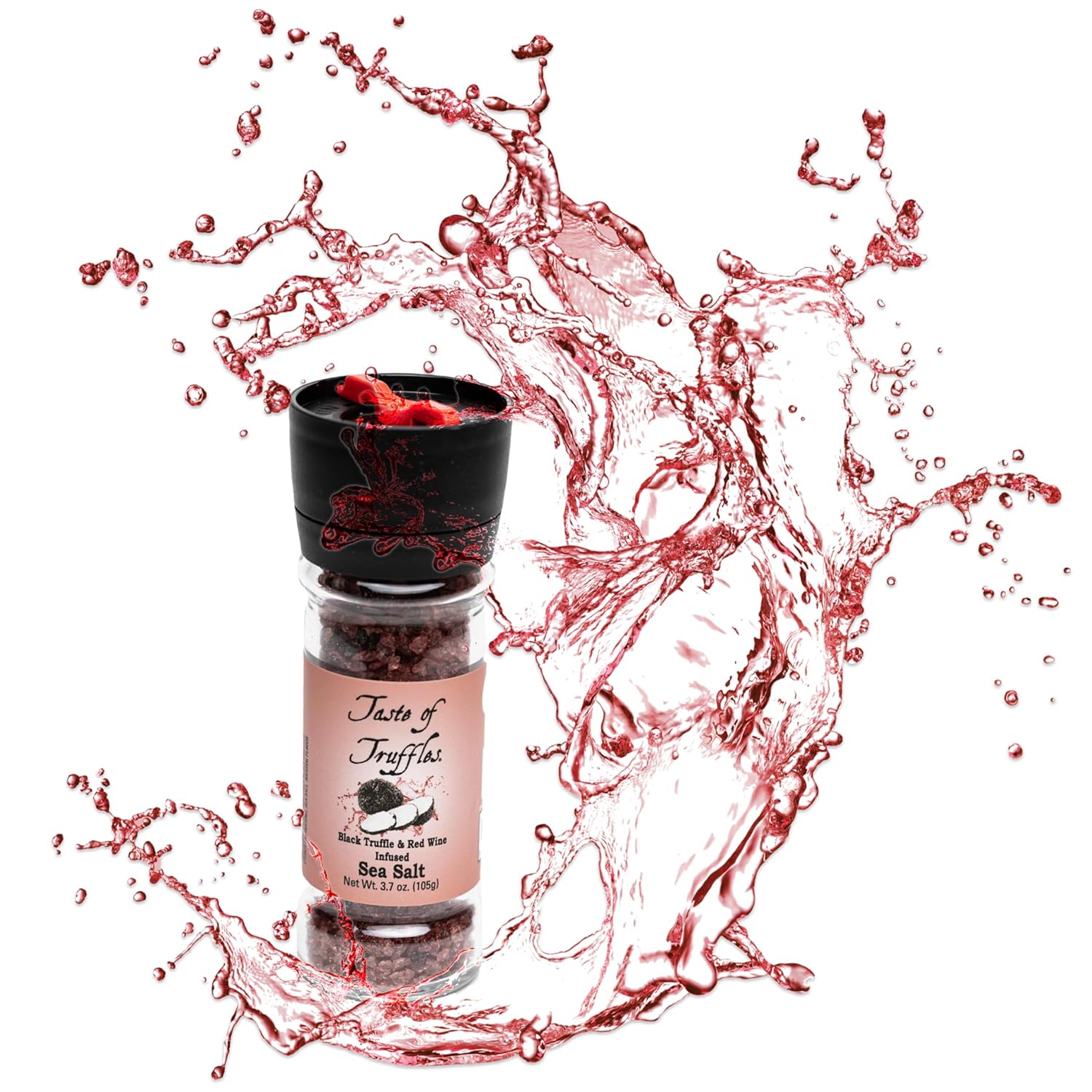 Black Truffle and Red Wine infused Sea Salt | wt 3.7 oz | 105 gr