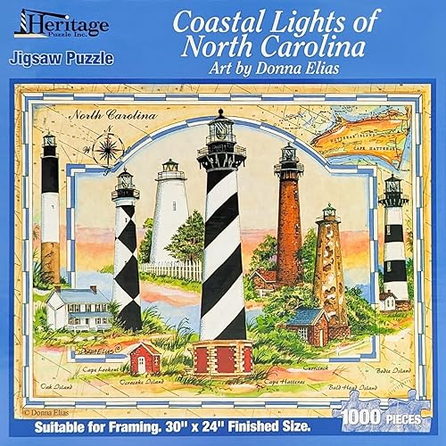 Miniatura 2 de Heritage Coastal Lights of North Carolina - Rompecabezas de 1000 piezas