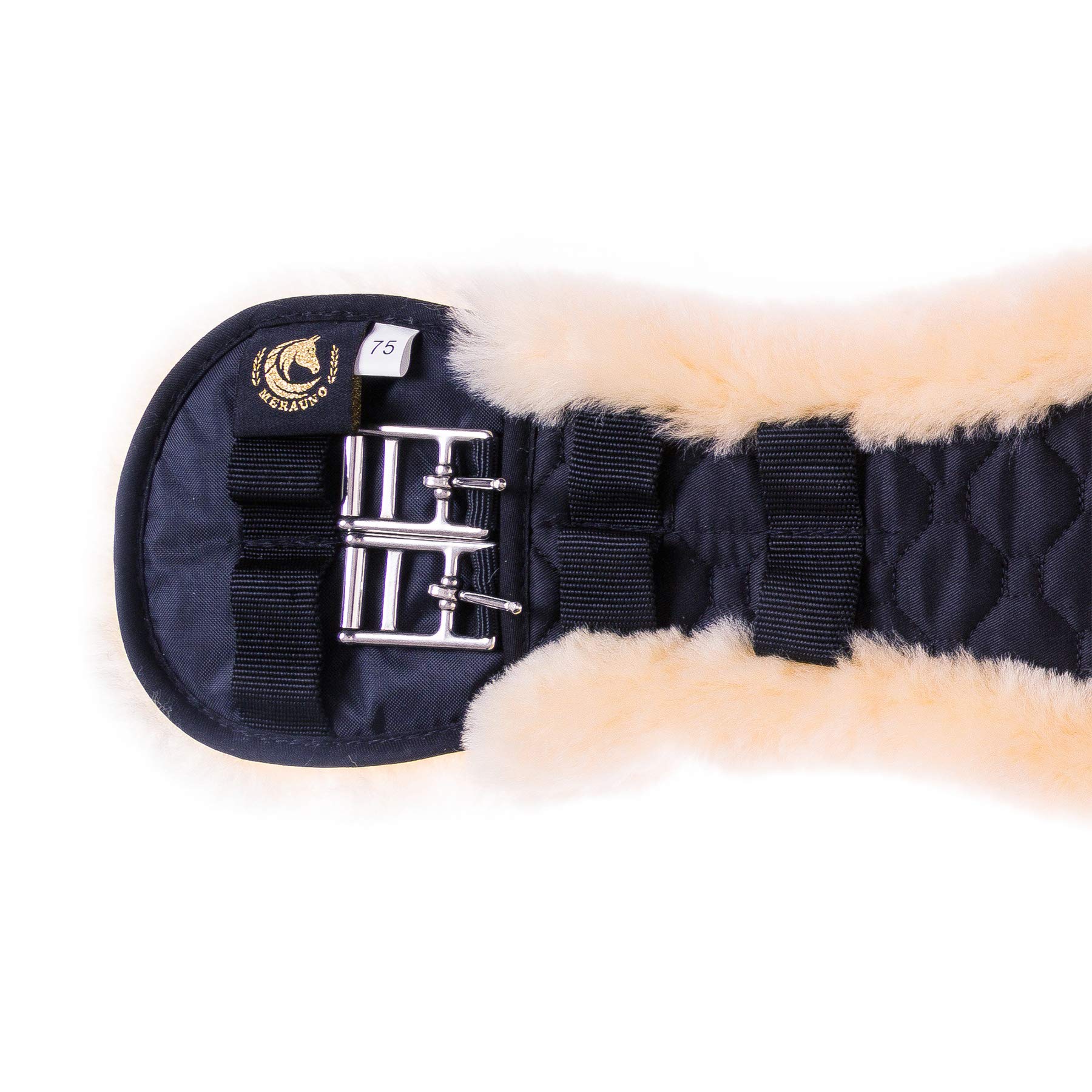 Merino Lammwolle Konturgurt Sattelgurt Dressurgurt, anatomisch konkav, Natur Schwarz Braun Anthrazit