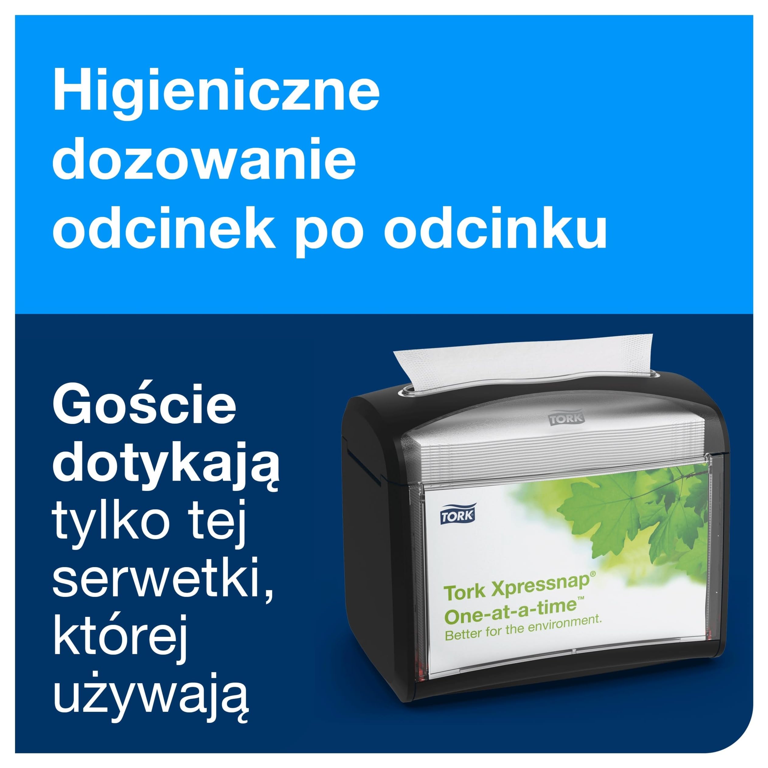 Tork Serwetki Xpressnap N4, białe, Universal, składane w 1/4, jednowarstwowe, 21 cm × 33 cm, 8 × 225 serwetek, 10840