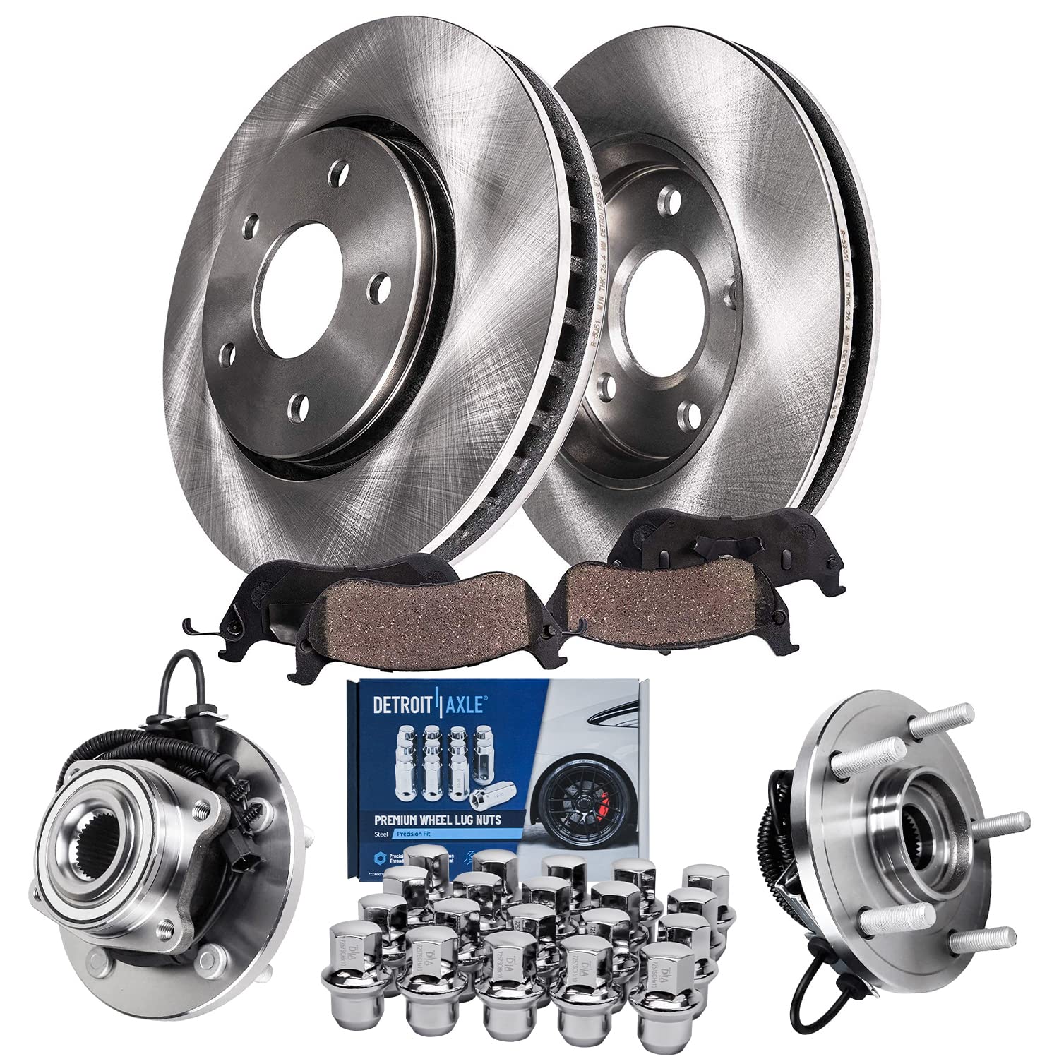 Detroit Axle - Front Brake Kit for VW Routan Chrysler Town &amp; Country