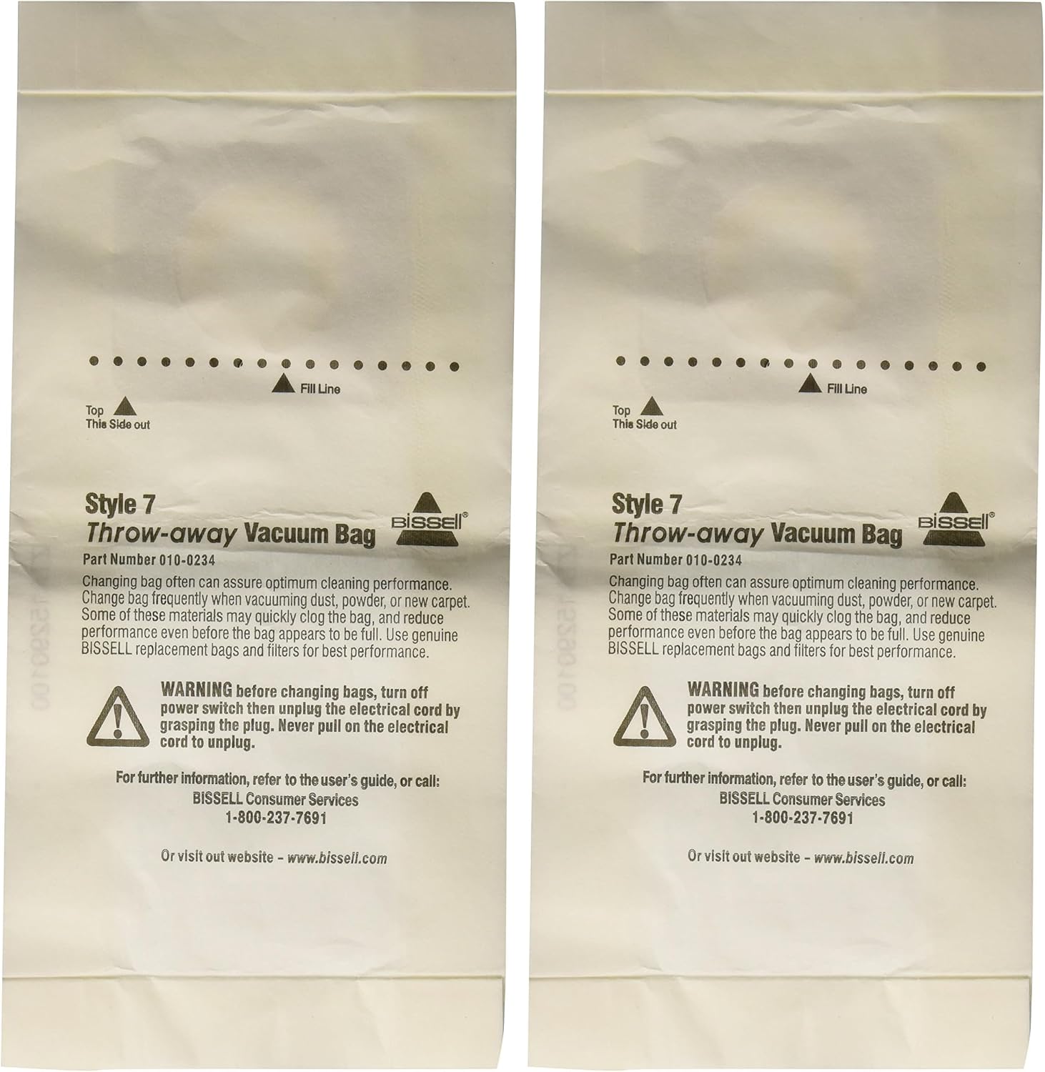 Bissell Style 7 Vacuum Bag, 32120, White