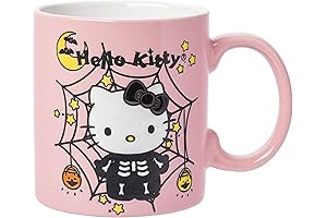 Hello Kitty Skeleton Web Wax Resist Nightmare Before X-Mas Ceramic Mug, 20oz