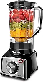 Liquidificador Turbo, Mondial, Preto/Inox, 1000W, 110V - L-1000 BI
