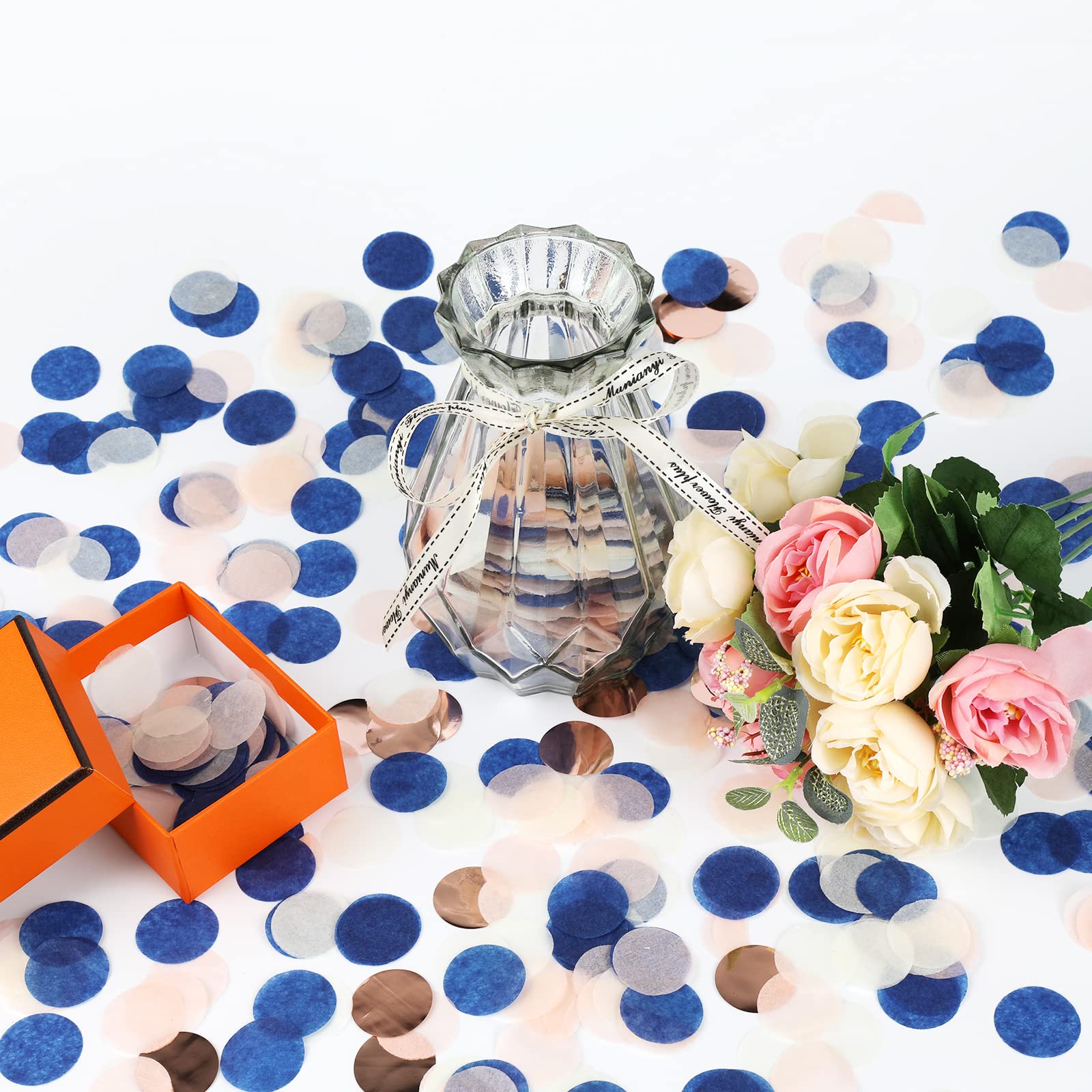 Gehaakte babybal blauw bruine stippen - All Kinds of Things