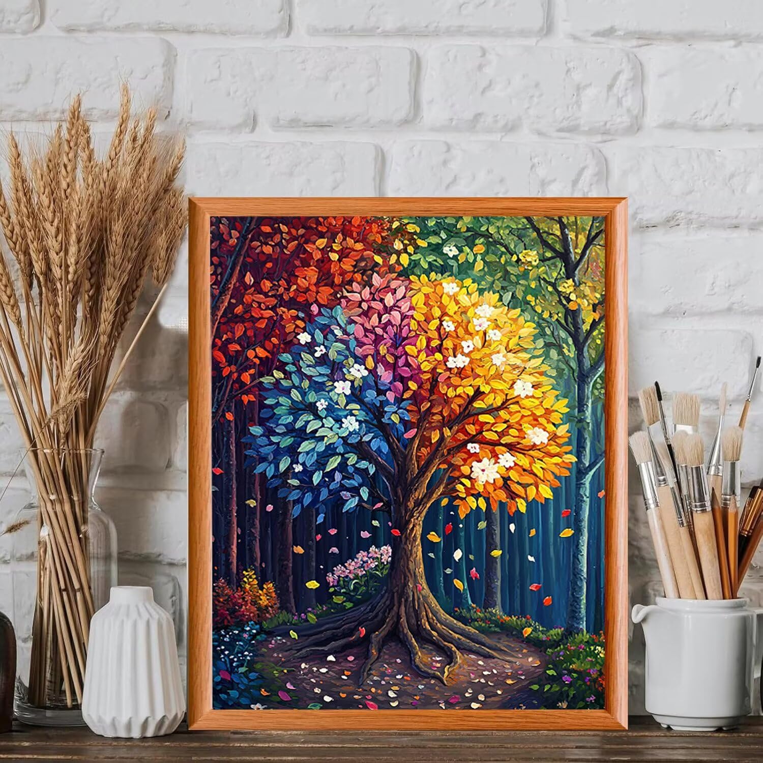 Arbre des quatre saisons Peinture Numero Adulte Kits, 60x80cm m-929