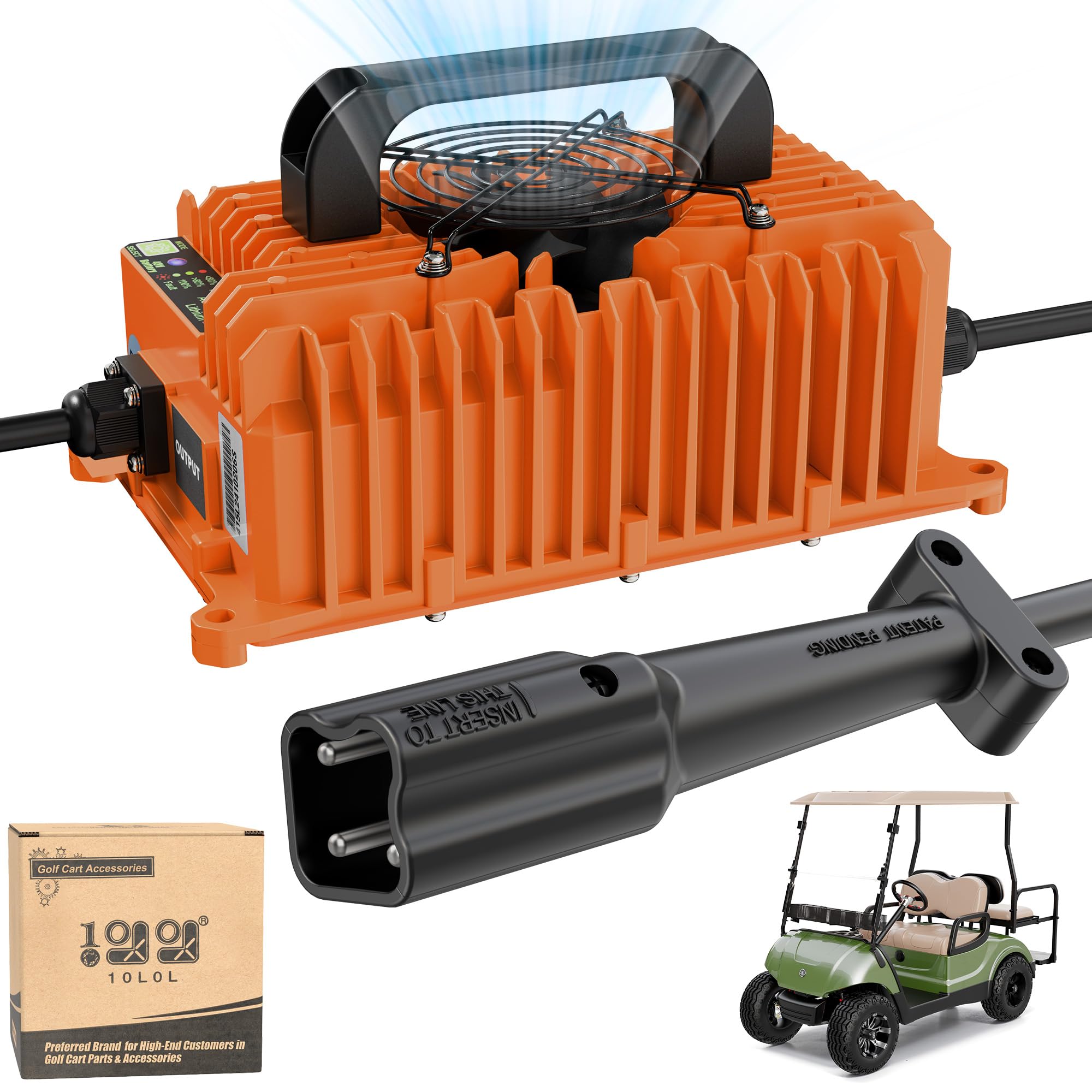 10L0L 15 Amp 48 Volt Golf Cart Charger for Yamaha G29 Drive & Drive 2, Smart Golf Cart Battery Charger, 3 Battery Types Support, Battery Repair,