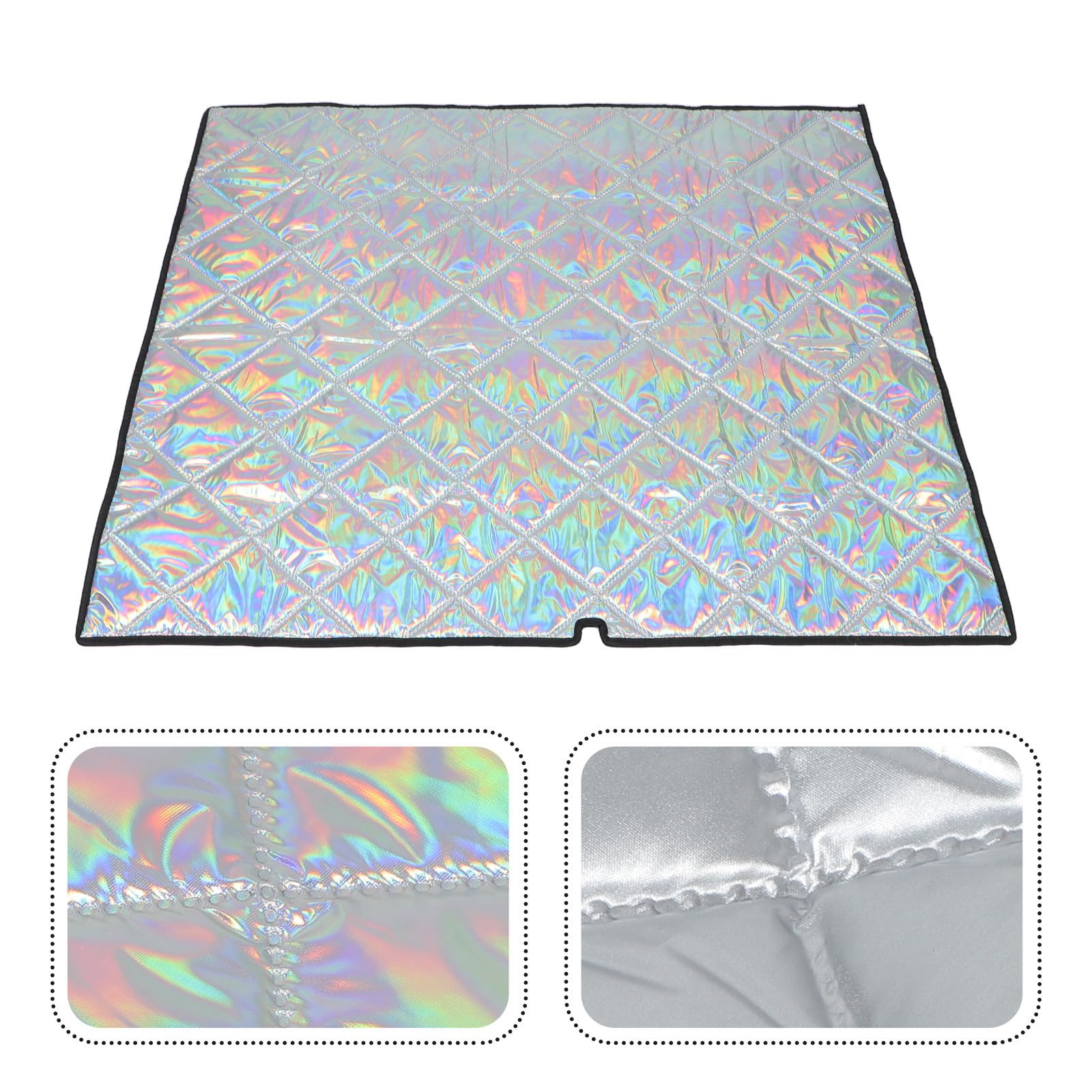 DECHOUS Wetterfeste Außenschutz Thermoabdeckung 100 x 100 cm für Gefrierschrank und Kühlschrank, doppelseitig isoliert, kratzresistent, Polyester, passt für Indoor und Outdoor Bereich,