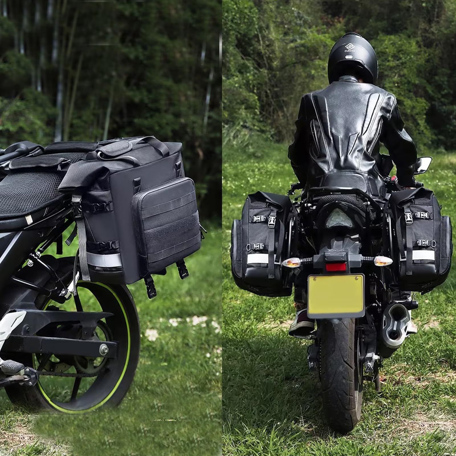 Amazon | バイク サイドバッグ 20L モーターサイクルサイドバッグ 大 