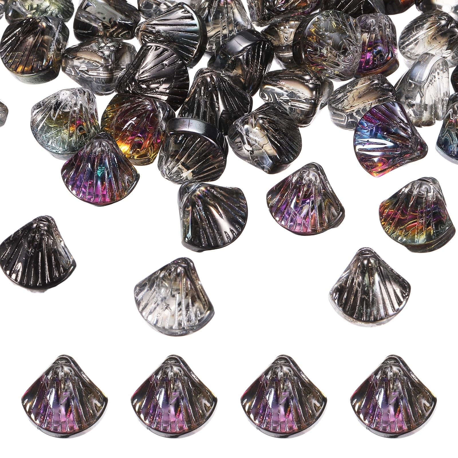Perles en verre fabrication de bijoux uxcell lot de 120 perles motif animal de l'océan noir violet