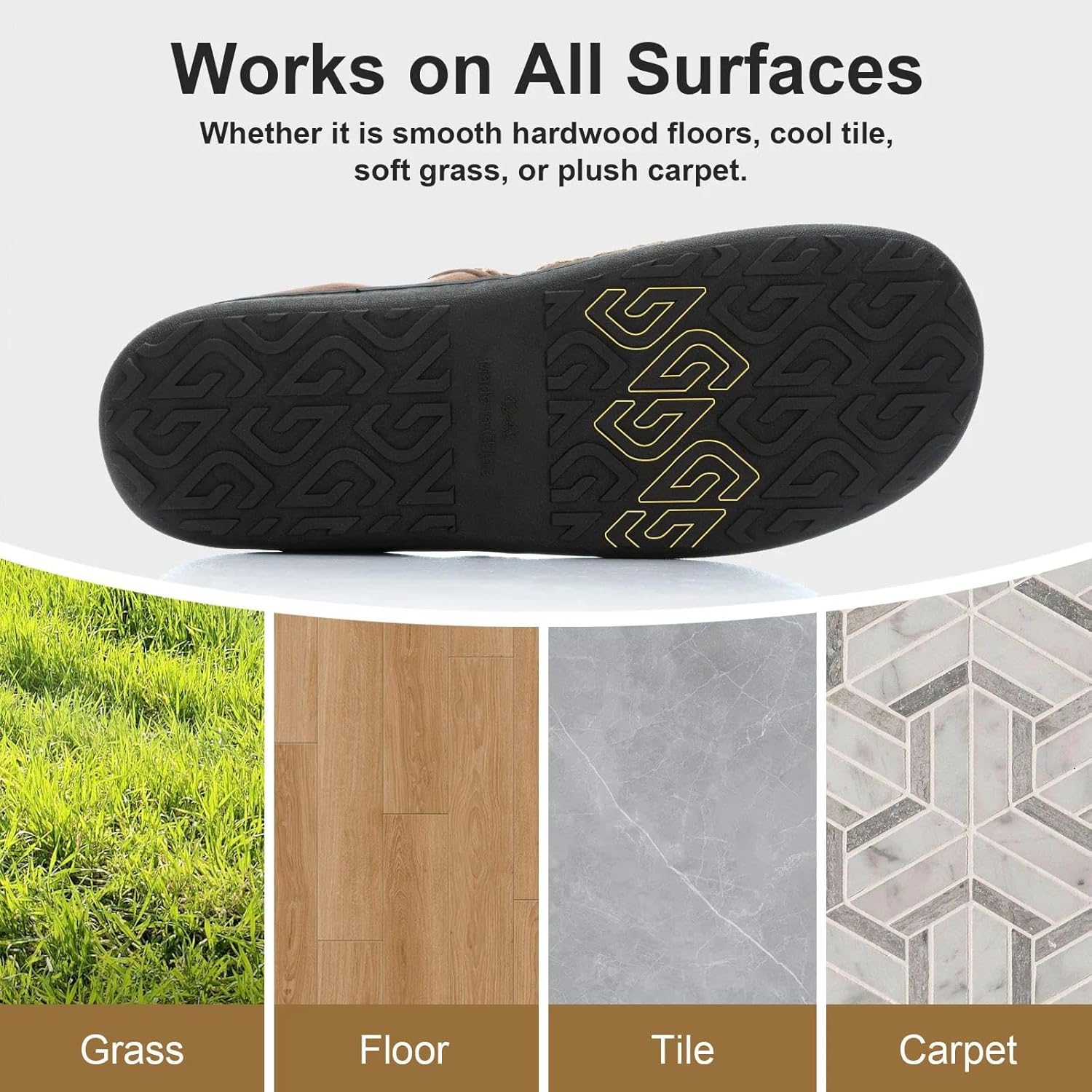 Mens Moccasin Slippers with Memory Foam Indoor Outdoor House Shoes Non-Slip Men's Slipper Warm Comfy Slippers for Men Gifts for Men Him Dad - Image 4