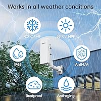 Vista 8 de UeeVii Dual-Band Wireless Bridge Router Kit 2.4G 5.8G WiFi Bridge 5KM Point to Point Wireless Bridge Outdoor Network for Starlink Extender for