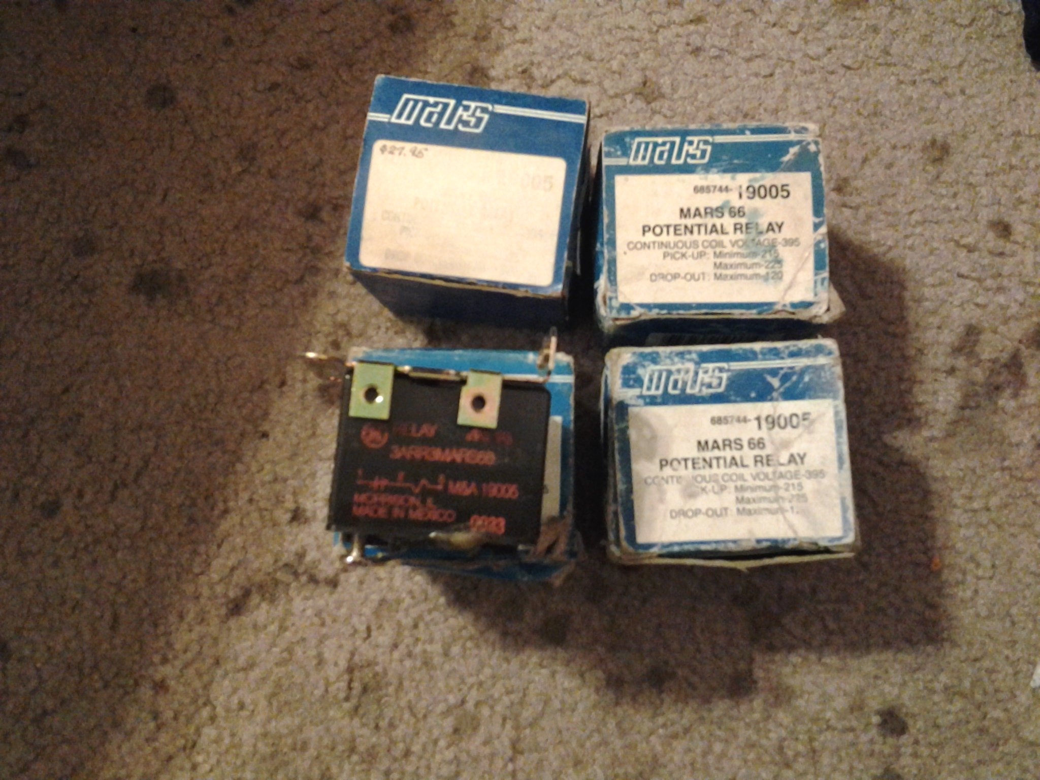 19005 MARS 19005 Refrigeration Potential Relay Non-positional MARS 19005 ...