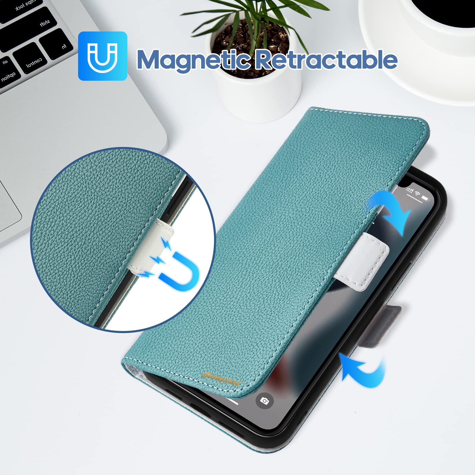Ganbary Cover Compatibile con iPhone 11 (Non per 11 Pro), Premium Pelle PU Portafoglio Flip