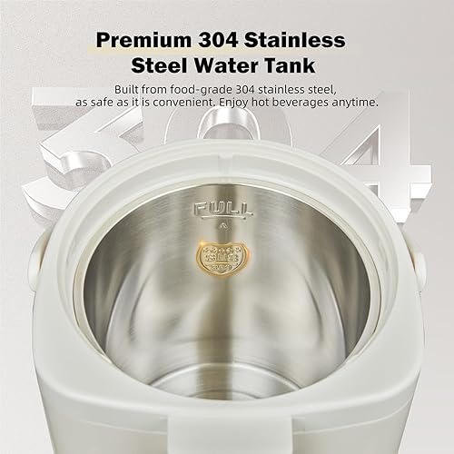 Miniatura 3 de OCTAVO - Caldera de agua y calentador de 4 litros, tanque de agua extraíble de acero inoxidable 304, temperatura del agua ajustable de 700 W, 6