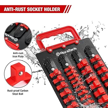 Amazon.com: DURATECH Socket Organizer, 48-Piece Portable