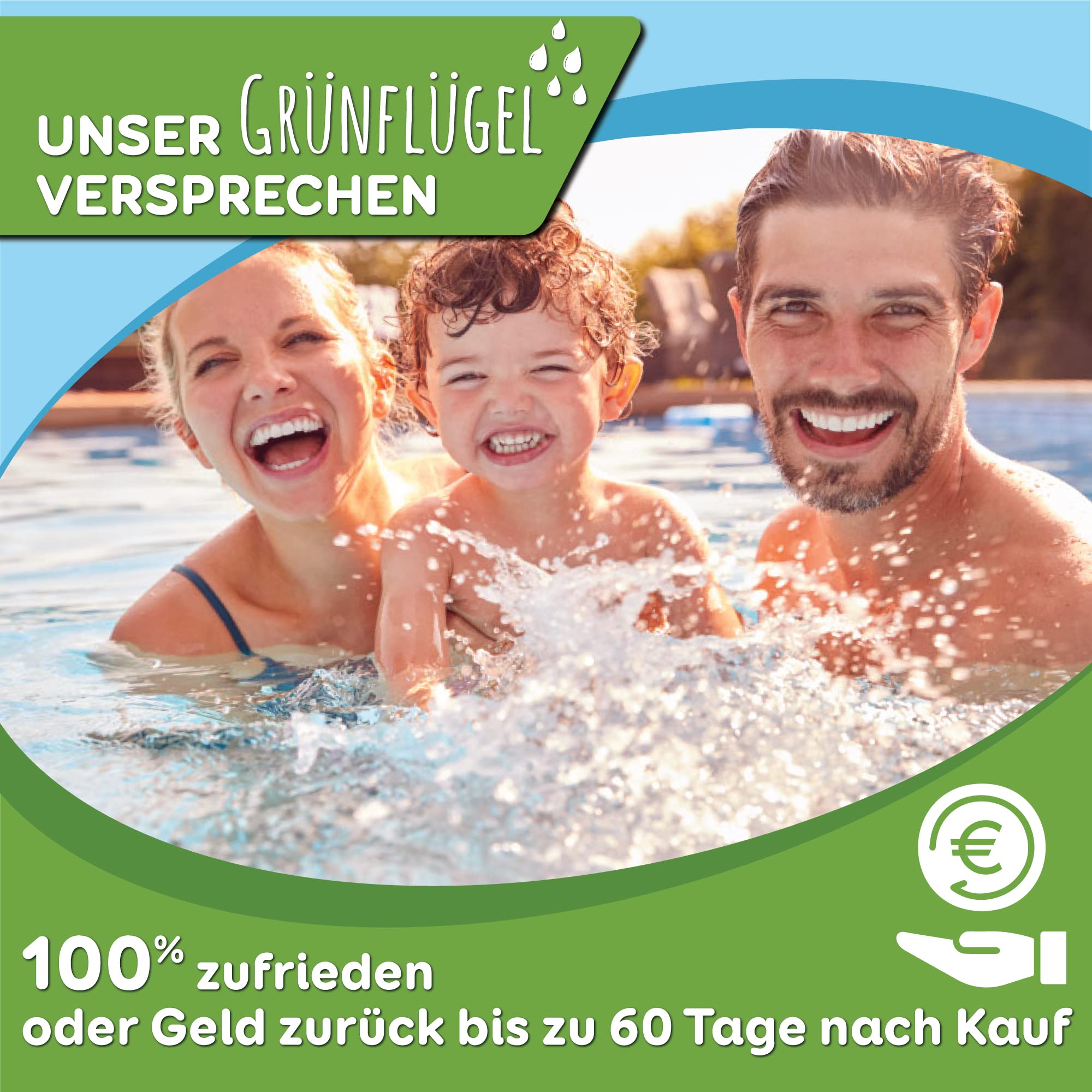 Planche Piscine Enfant Grünflügel - Bio-TPE - 2 Prises - Certifiée TÜV - 3-6 Ans Planche Natation Enfant BIO-TPE