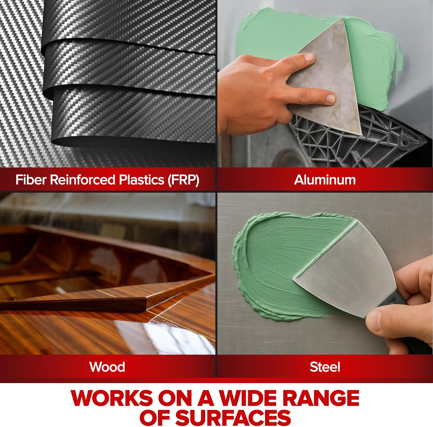 MAS Epoxies Fairing Compound, Pre-Filled Epoxy Fairing Compound for Fiberglass, Wood, and Marine Repair, Easy Sanding, Non-Sag, Smooth Texture, Body Filler Alternative for Boat Surfaces (2 Pint Kit)